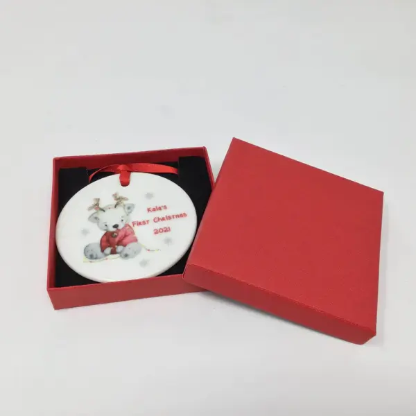 Baby Boy 1st Christmas Ceramic Bauble