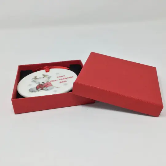 Baby Boy 1st Christmas Ceramic Bauble